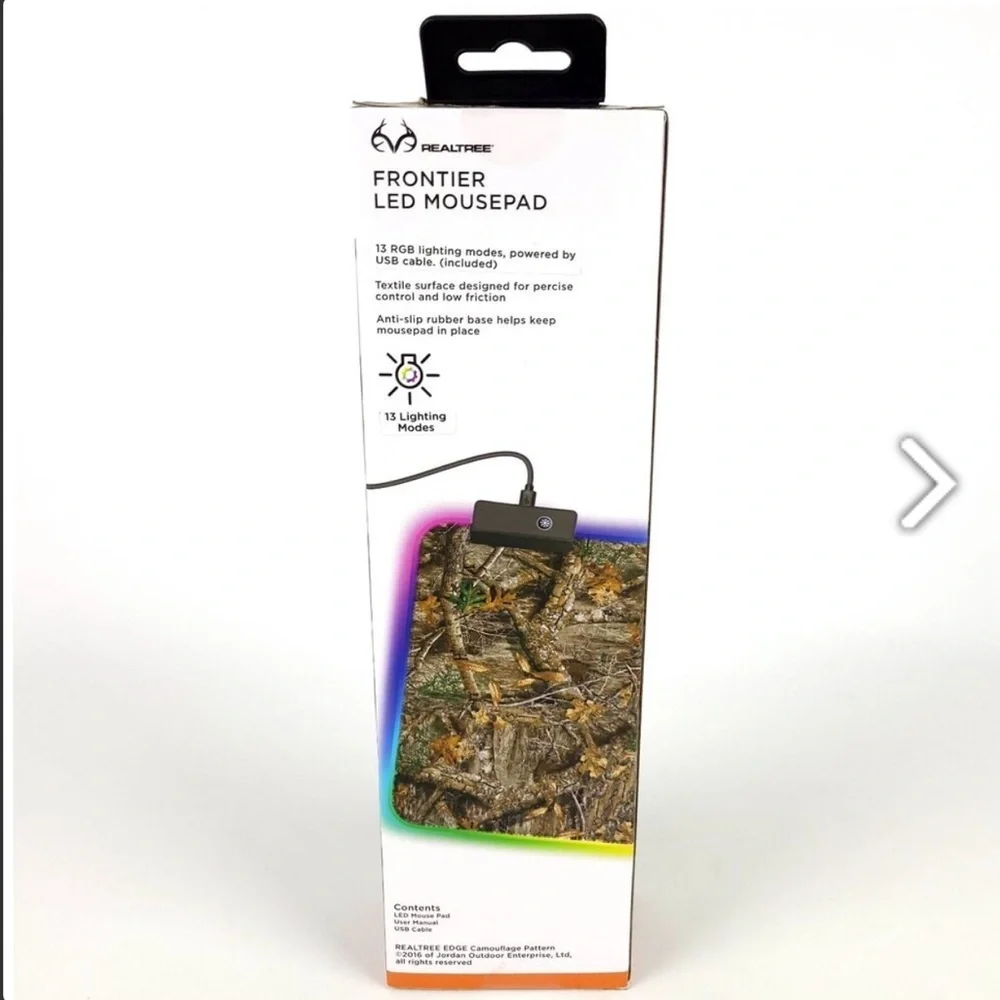 Realtree Frontier LED Mousepad Camo design Light Up New NIP